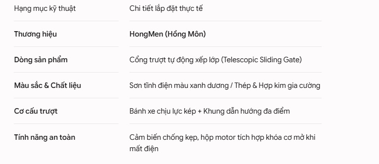 Cận cảnh quá trình Hồng Môn lắp đặt cổng trượt tự động cho nhà xưởng