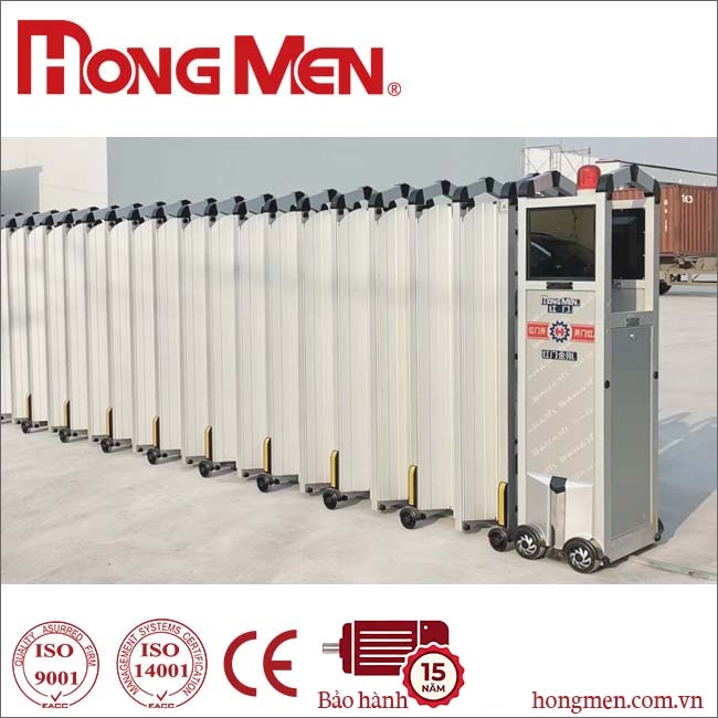 Cổng xếp hợp kim nhôm Ngân Trân Châu B