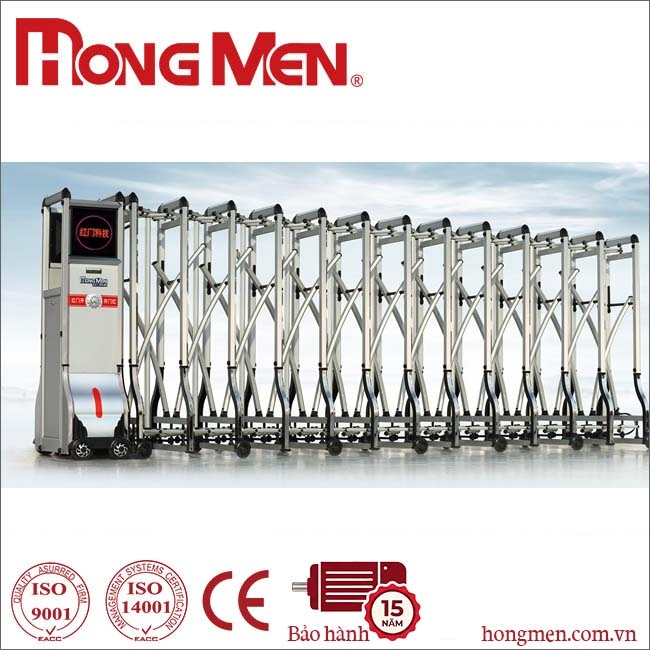 Cổng xếp hợp kim nhôm Red Door A - H0305