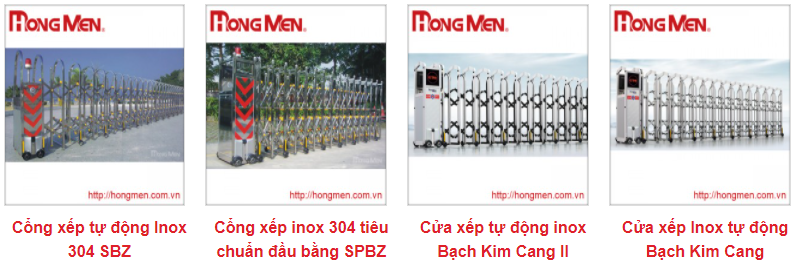 Cổng Xếp Inox 304 Tại Hà Tĩnh | hongmen.com.vn